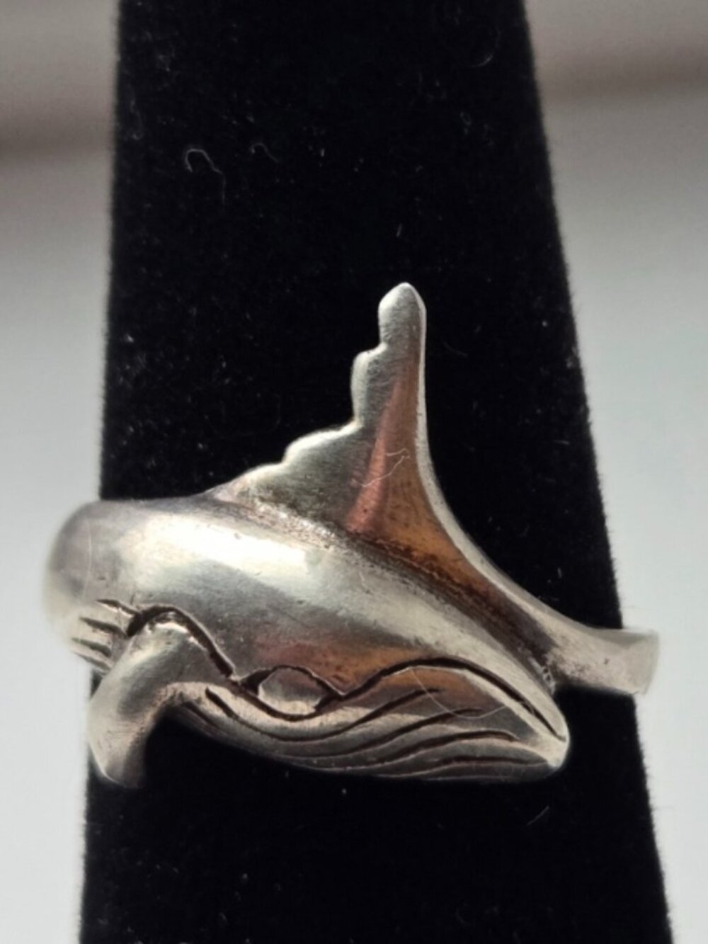 925 Sterling Silver Dolphin Ring 7